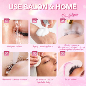 Buqikma Lash Shampoo Kit gentle formula close-up