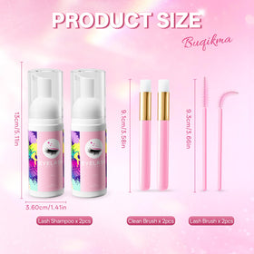 Buqikma Lash Shampoo Kit packaging details
