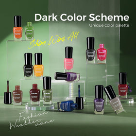 Burgundy nail polish bottle from Morovan set