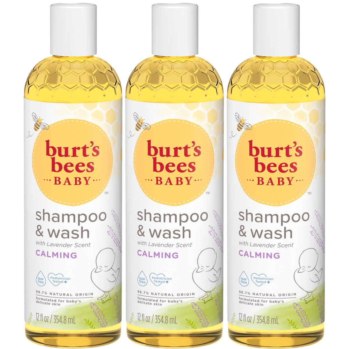 Burt's Bees Baby Shampoo and Body Wash 12 Fl Oz front view