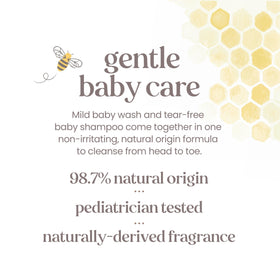 Burt's Bees Baby Shampoo and Body Wash 12 Fl Oz in a baby bath setting