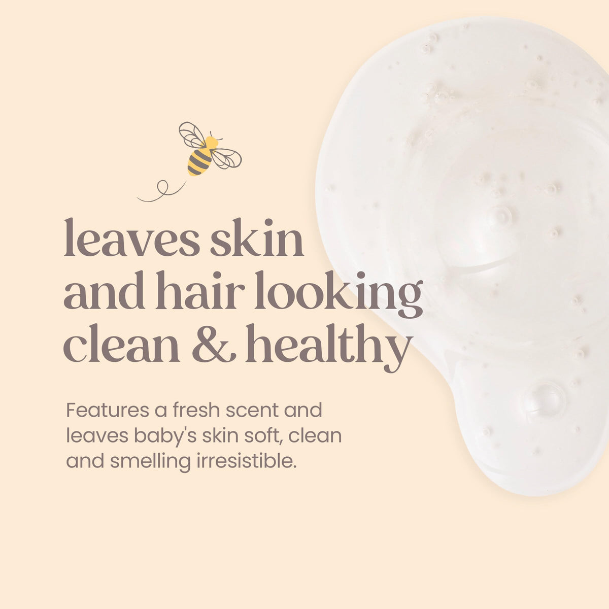 Burt's Bees Baby Shampoo & Wash 12oz side view