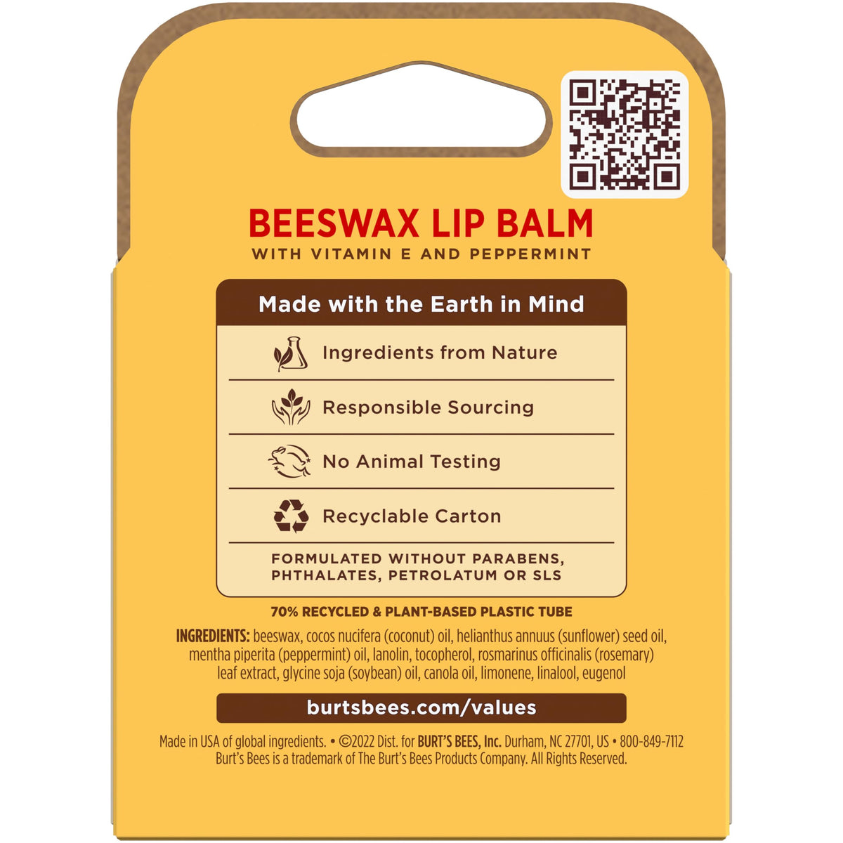 Burt's Bees Beeswax Lip Balm on outdoor table