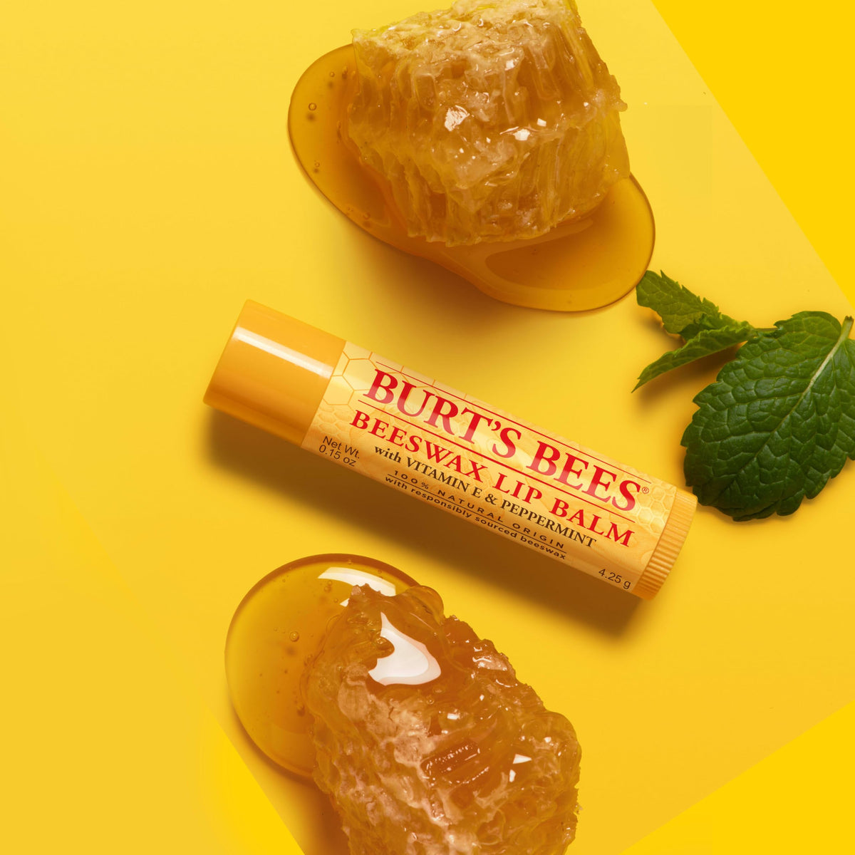 Burt's Bees Beeswax Lip Balm tubes in a handbag