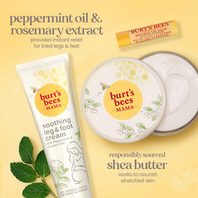 Burt's Bees belly butter jar with natural ingredients