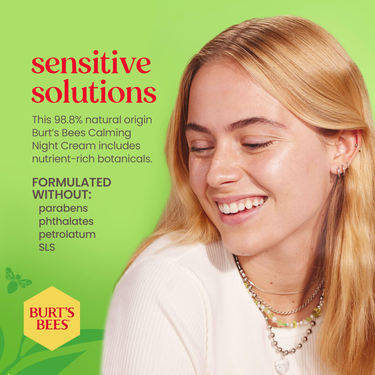 Burt's Bees Calming Night Cream ingredients list