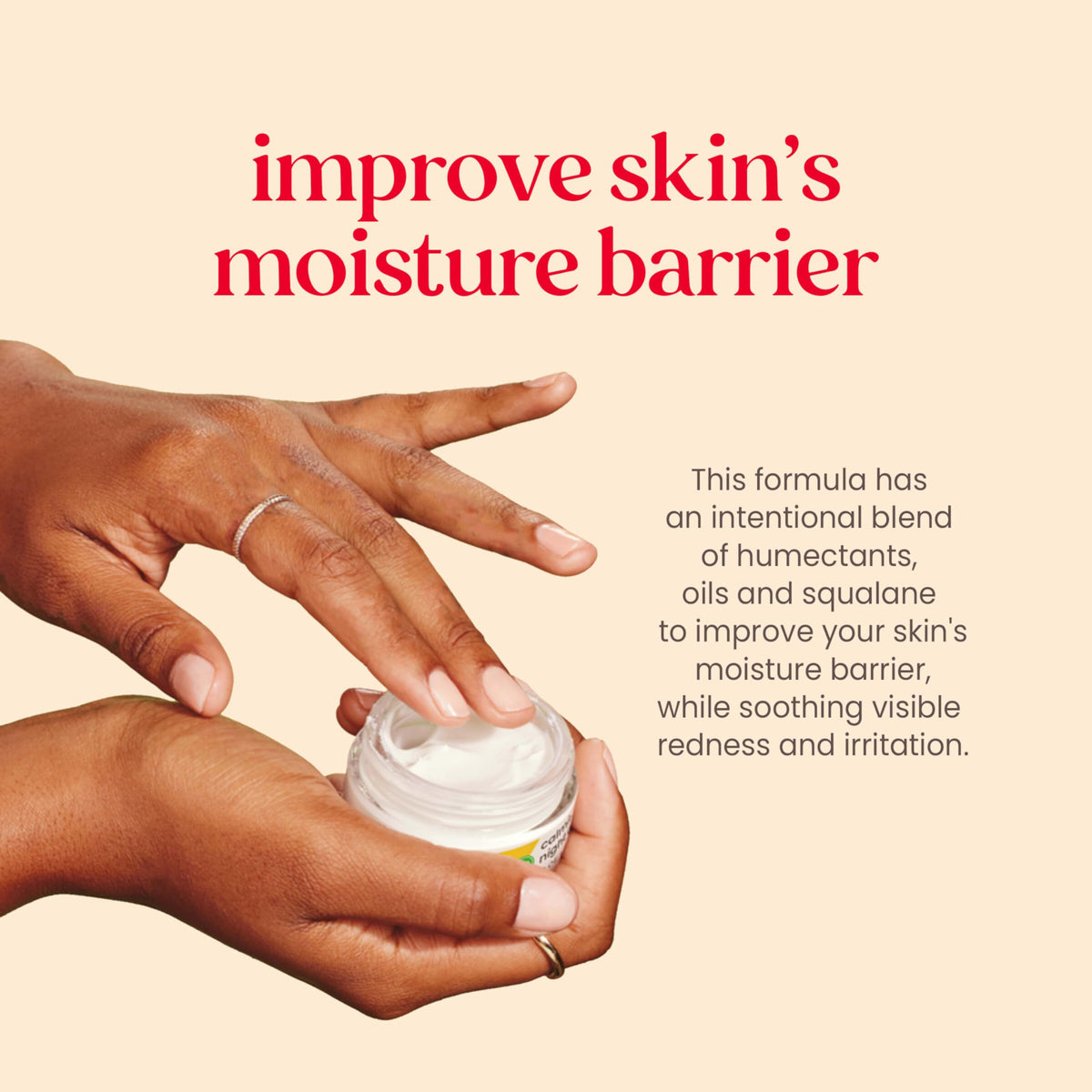 Burt's Bees Calming Night Cream texture close-up