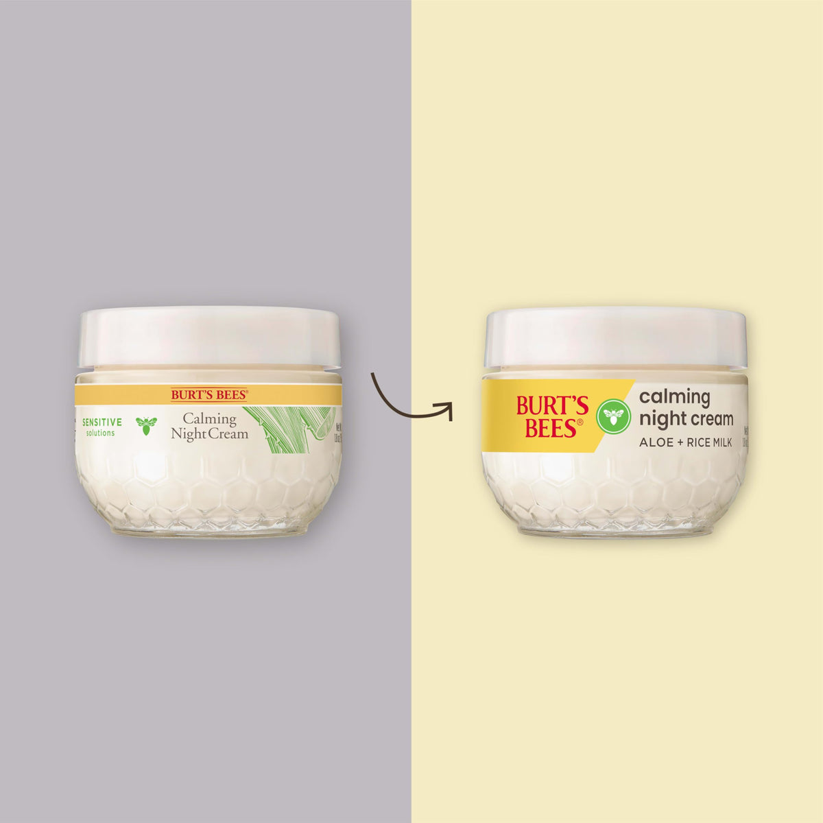 Burt's Bees Calming Night Cream with aloe and rice milk