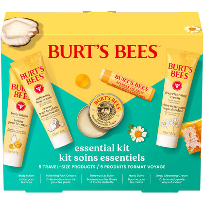 Burt's Bees Essentials Kit Gift Set with five travel size products
