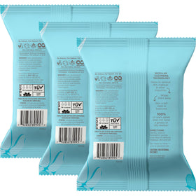 Burt's Bees Facial Towelettes 90 Count, side view of packaging