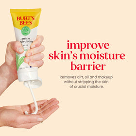 Burt's Bees Gentle Cream Cleanser 6 oz back view