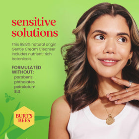 Burt's Bees Gentle Cream Cleanser application on skin