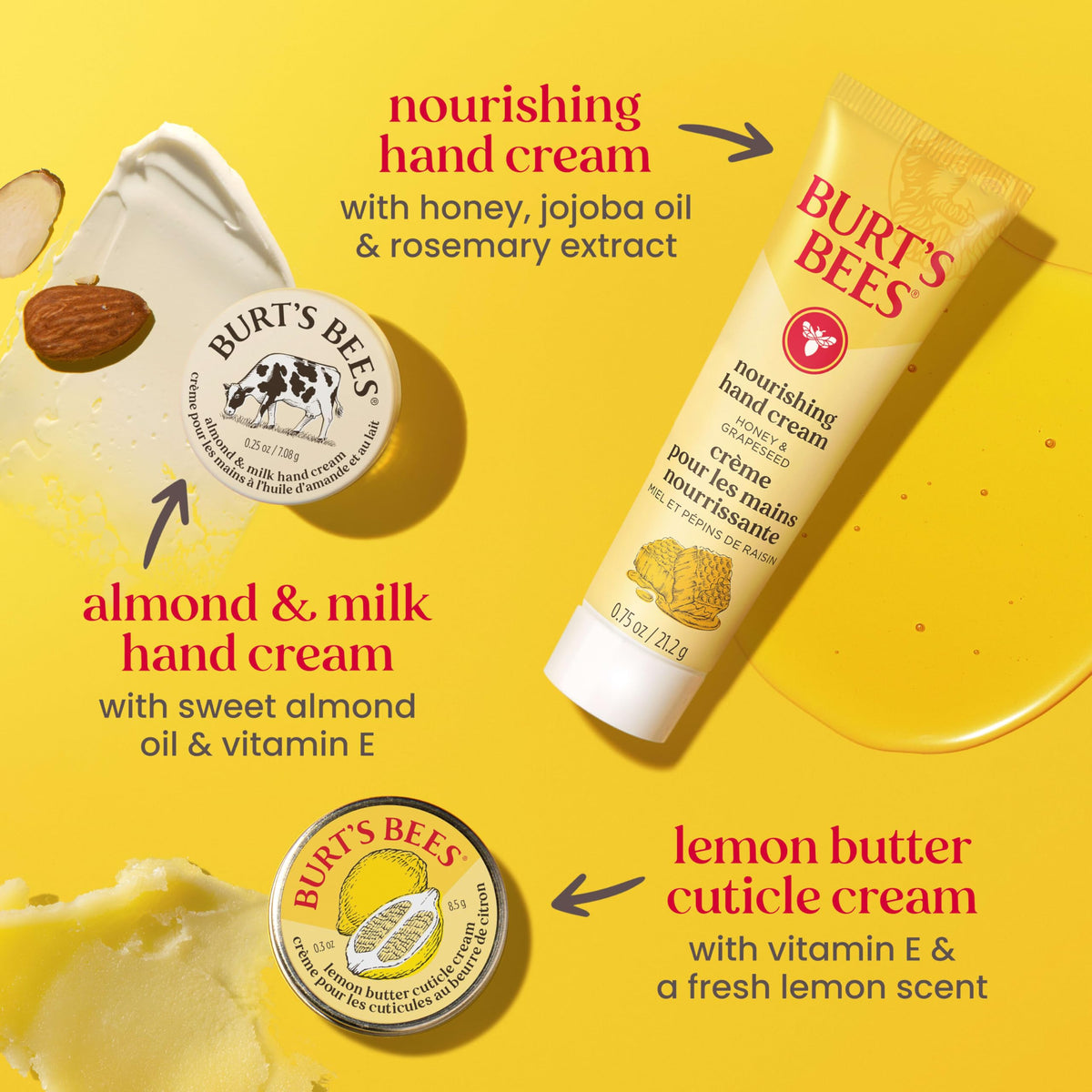 Burt's Bees Hand Salve container with natural ingredients