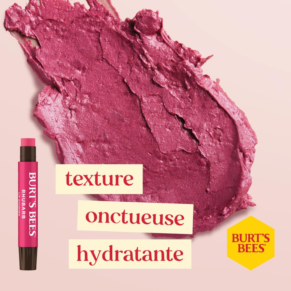 Burt's Bees Kissable Colour Gift Set displayed on a holiday-themed background