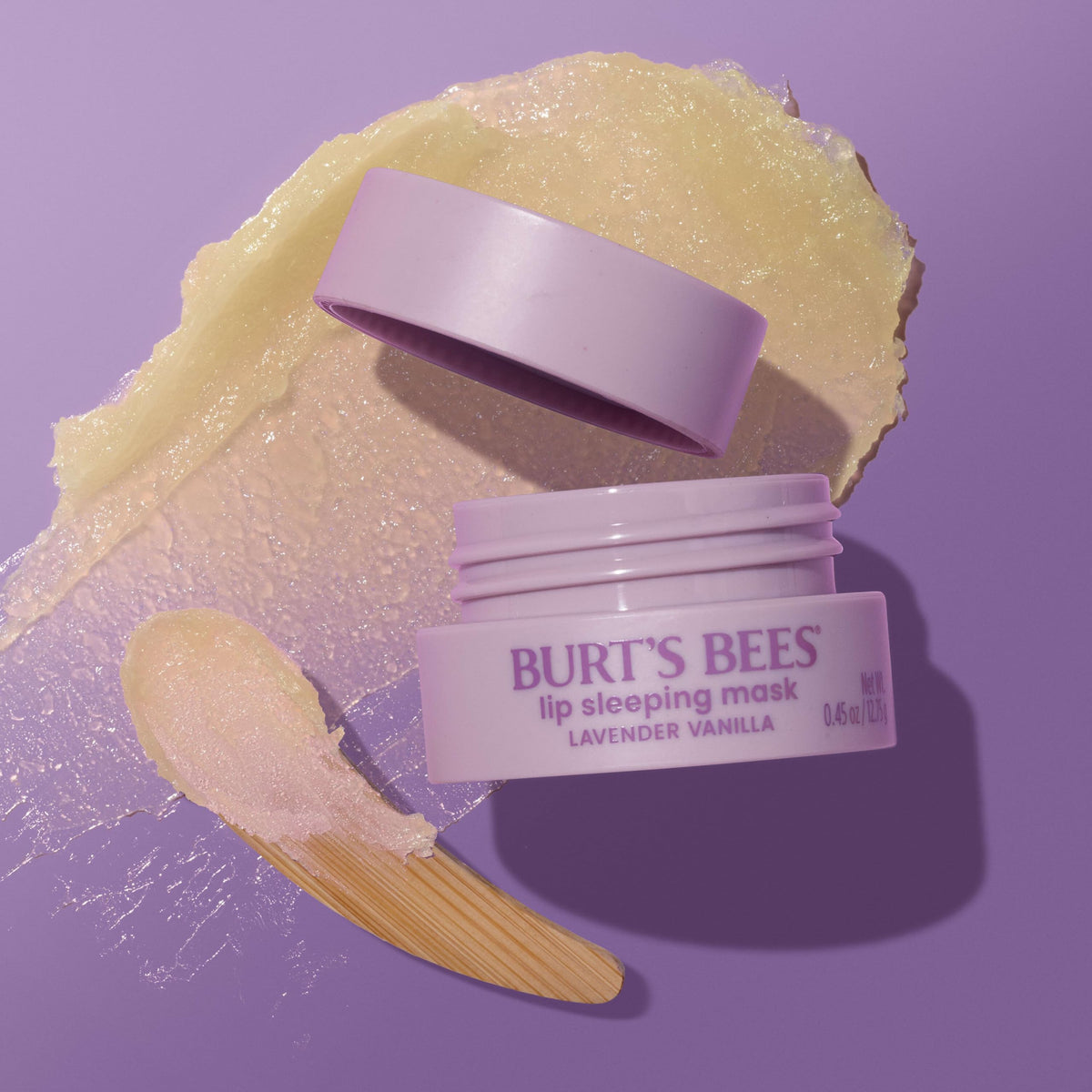 Burt's Bees Lavender Vanilla Lip Sleeping Mask in a skincare routine