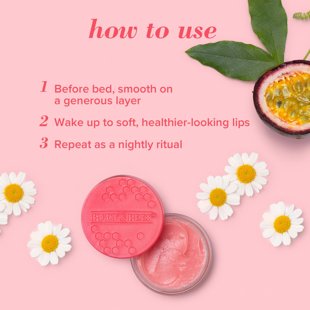 Burt's Bees Lemon Sorbet Lip Mask close-up