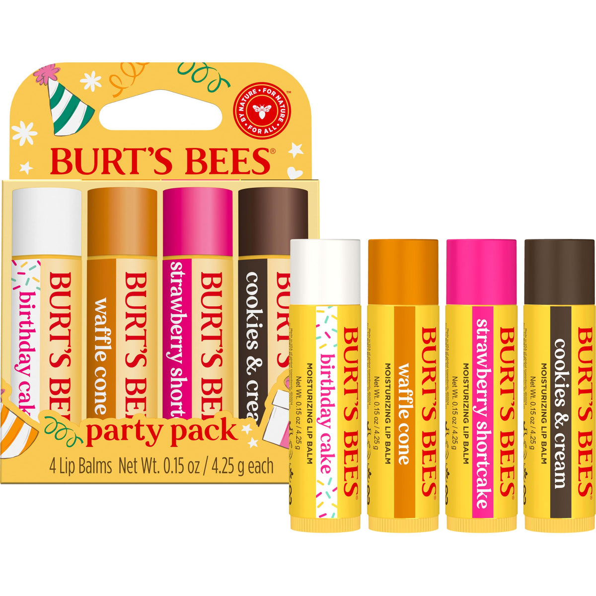 Burt's Bees Lip Balm Party Pack festive packaging