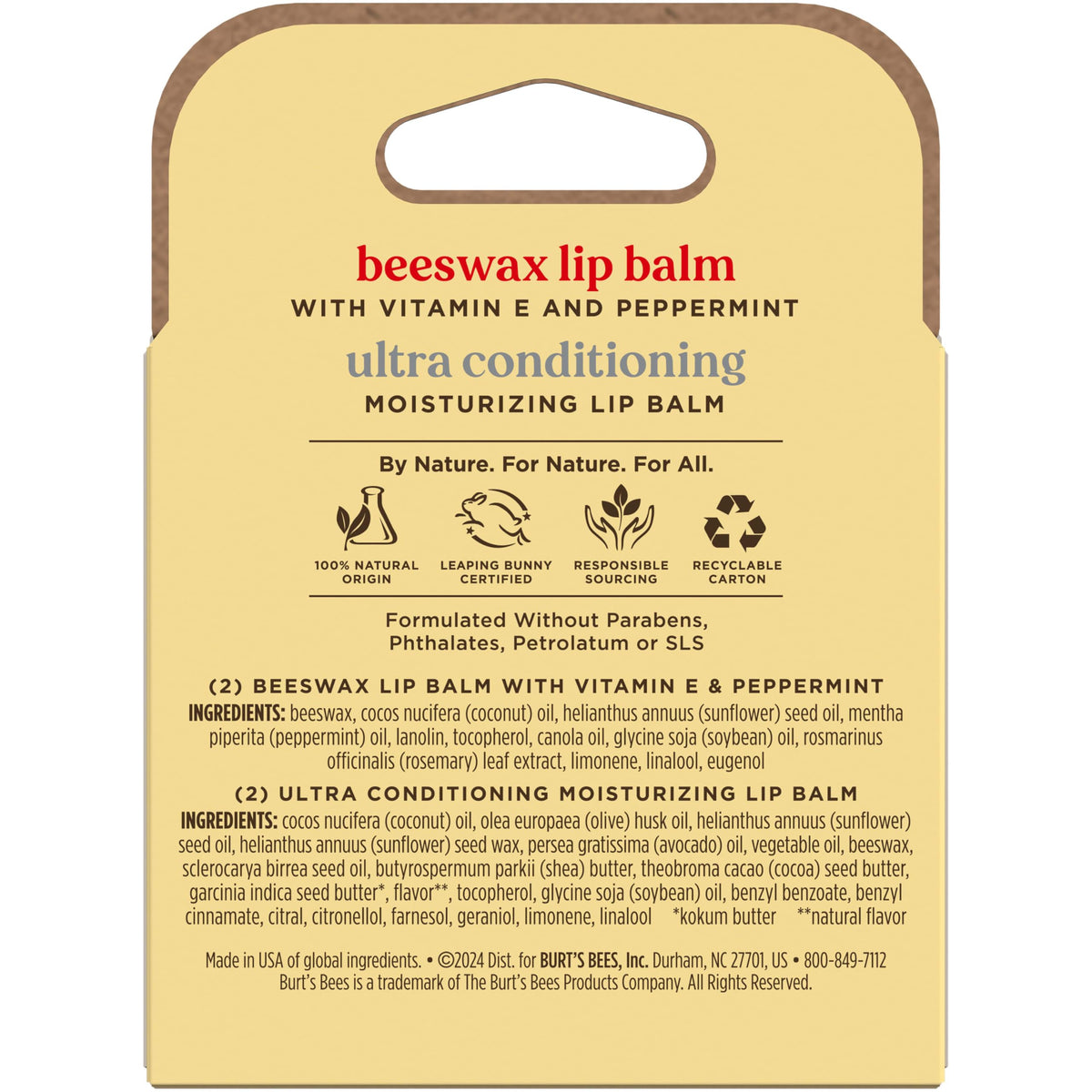 Burt's Bees Lip Balm Set displayed with other products