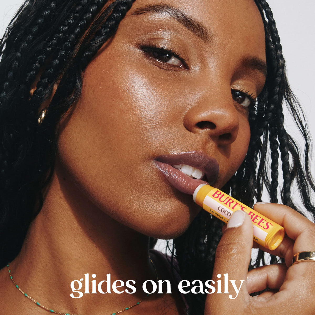 Burt's Bees Lip Balm tube in Tropical Pineapple flavour with fresh pineapple