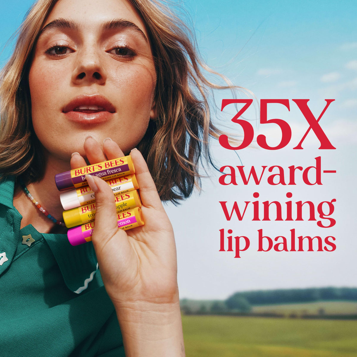 Burt's Bees Lip Balm tubes in a purse for on-the-go care