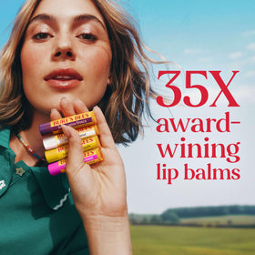 Burt's Bees Lip Balm tubes in a purse for on-the-go care