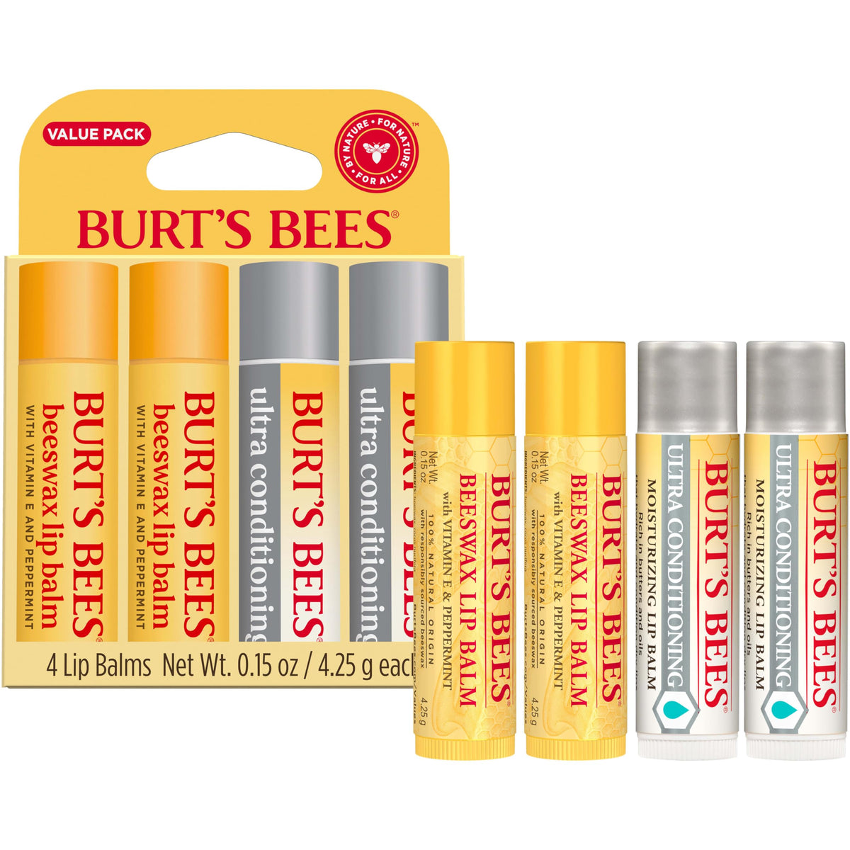 Burt's Bees Lip Balm with natural ingredients