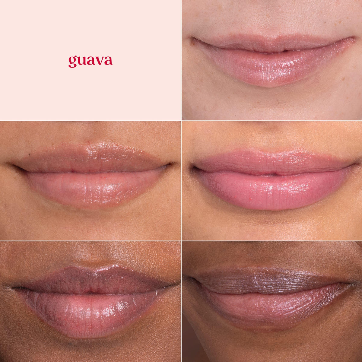 Burt's Bees Lip Shimmer Guava with shea and cocoa butter ingredients