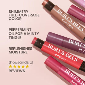 Burt's Bees Lip Shimmer Peony swatch on skin