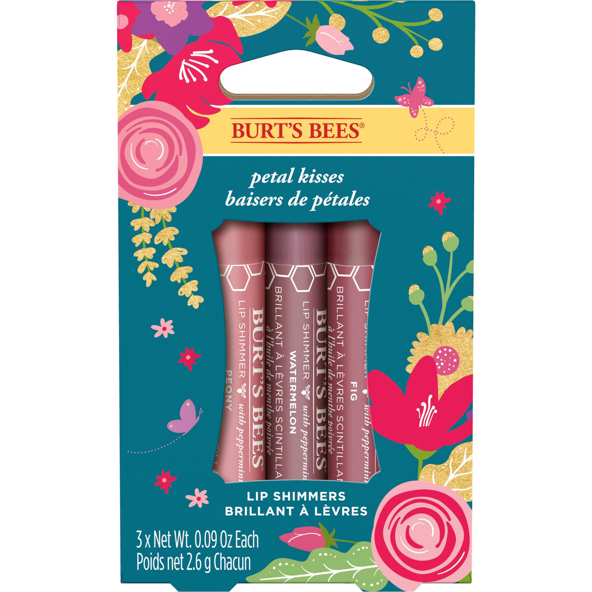 Burt's Bees Lip Shimmer texture on lips