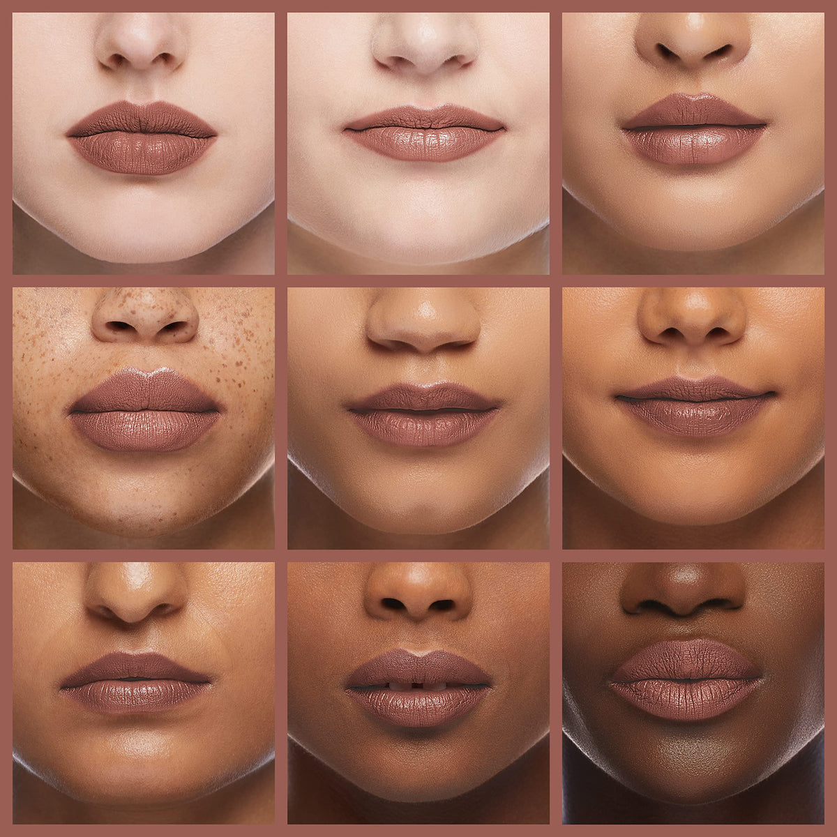 Burt's Bees lipstick Suede Splash on model's lips