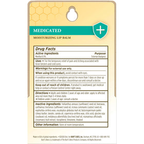 Burt's Bees Medicated Lip Balm application on lips