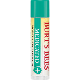 Burt's Bees Medicated Lip Balm packaging with two tubes