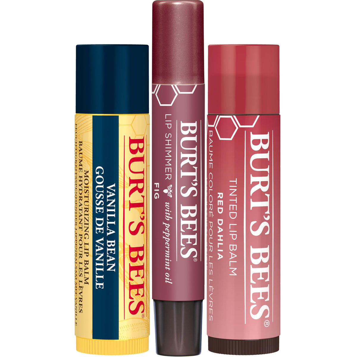 Burt's Bees Mistletoe Kiss Gift Set displayed with holiday decorations