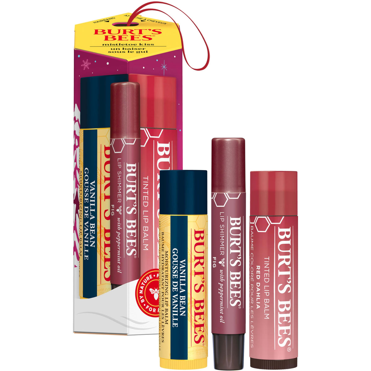 Burt's Bees Mistletoe Kiss Gift Set packaging details