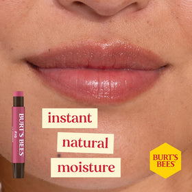 Burt's Bees Mistletoe Kiss Lip Balm with holiday decorations