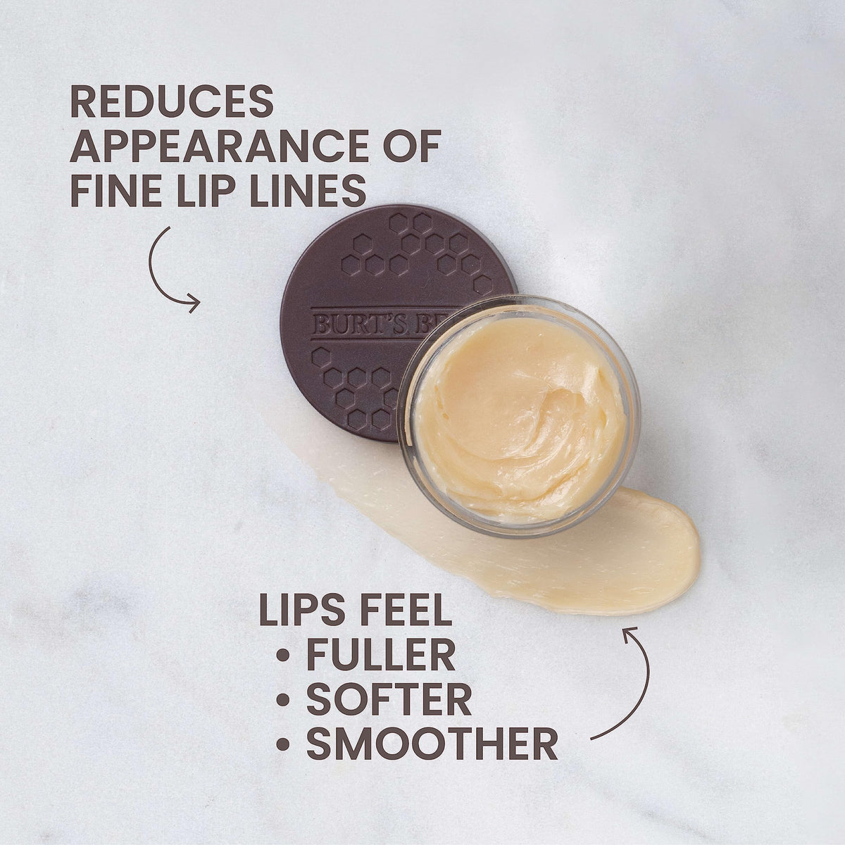 Burt's Bees Overnight Intensive Lip on a bedside table