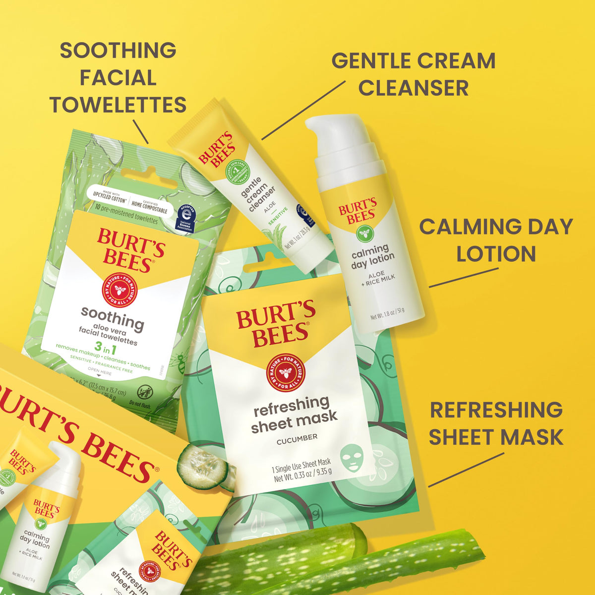 Burt's Bees Refreshing Sheet Mask front view