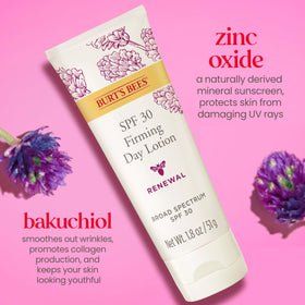 Burt's Bees Renewal SPF 30 Firming Day Lotion application on skin