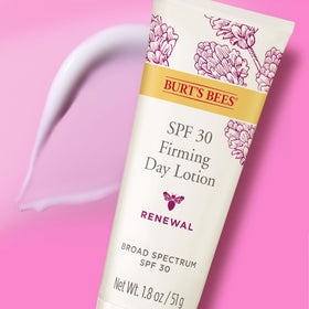 Burt's Bees Renewal SPF 30 Firming Day Lotion tube with sun protection