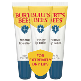 Burt's Bees Rescue Lip Relief Honey Vanilla 3-pack front view