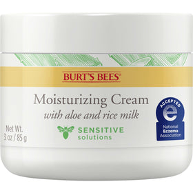 Burt's Bees Sensitive Moisturizing Cream application on skin