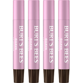 Burt's Bees Shimmer Lip Tint Set front view with four Guava sticks