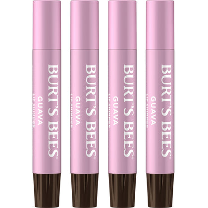 Burt's Bees Shimmer Lip Tint Set front view with four Guava sticks