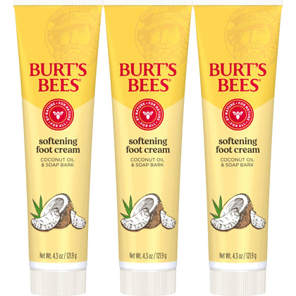 Burt's Bees Softening Foot Cream 3-Pack with Coconut Oil front view