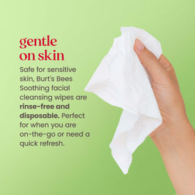 Burt's Bees Soothing Facial Towelettes showing aloe vera ingredient