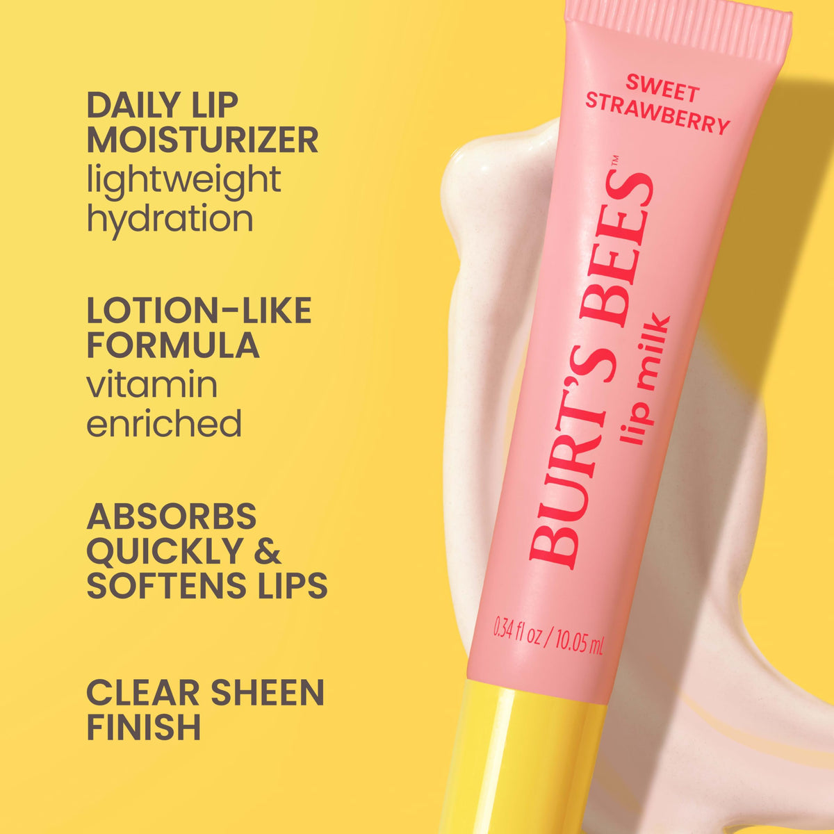 Burt's Bees Sweet Strawberry Lip Milk back view