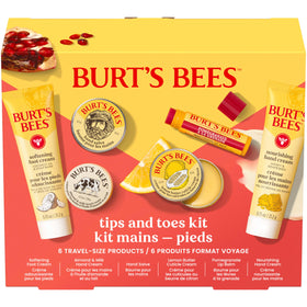 Burt's Bees Tips and Toes Kit gift set with six travel size products
