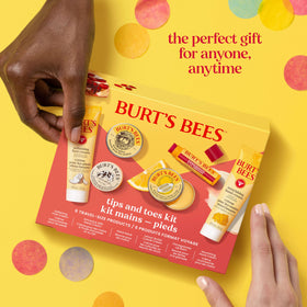 Burt's Bees Tips and Toes Kit packaging ready for gifting