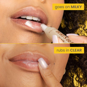 Burt's Bees Toasted Coconut Lip Milk texture on hand