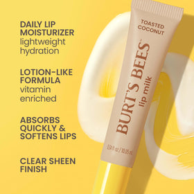 Burt's Bees Toasted Coconut Lip Milk tube side view